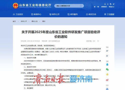 2025年山东省工业软件研发推广项目申报启动 人工智能应用软件开发迎来重大政策利好